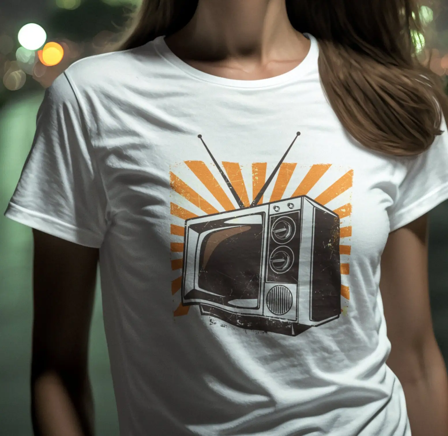 Vintage Fashion History - เสื้อยืดวินเทจยุค 70 สำหรับผู้ที่ชื่นชอบโทรทัศน์ คลาสสิก ย้อนยุค รักการออกอากาศ