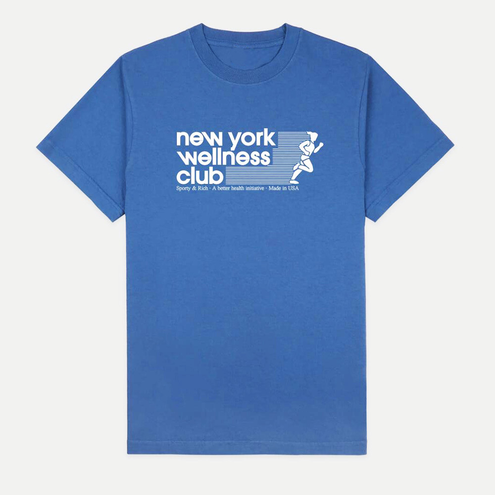 Vintage Fashion Club - เสื้อยืดพิมพ์ลายตัวอักษร New York Wellness Club สไตล์วินเทจ