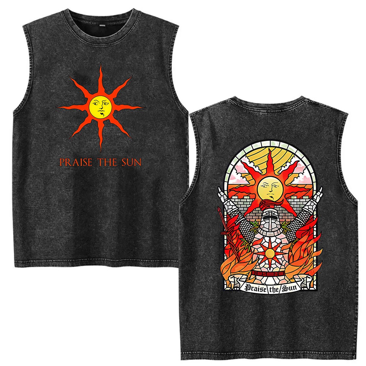 Vintage Fashion Game - เสื้อยืด Dark Souls Praise The Sun