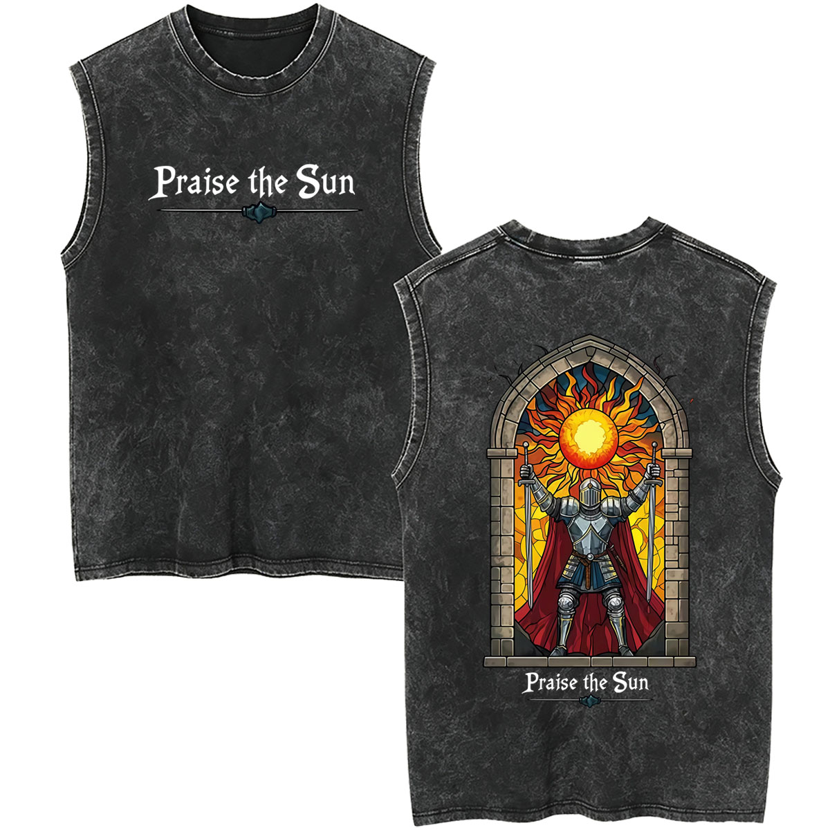 Vintage Fashion Game - เสื้อกล้ามวินเทจลาย Dark Souls Praise The Sun