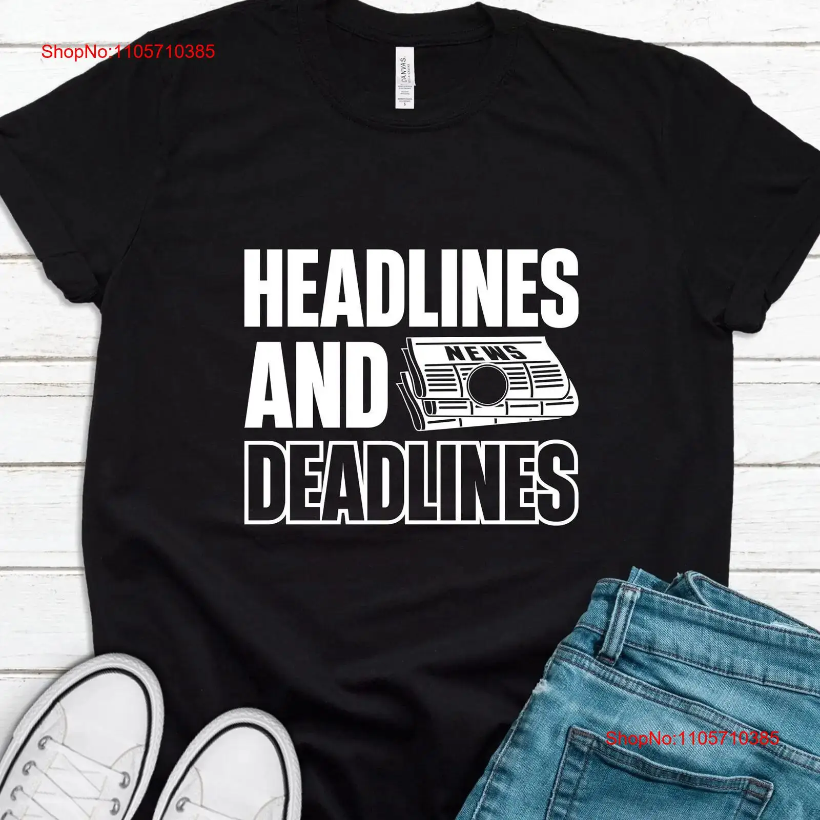 Vintage Fashion Journal - เสื้อยืดนักข่าว รุ่น T1802 สไตล์วินเทจ ผ้าเนื้อนุ่ม ใส่สบาย