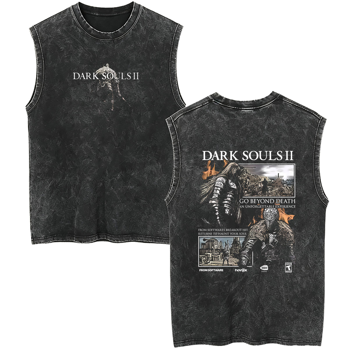 Vintage Fashion Game - เสื้อกล้ามวินเทจลายเกม Dark Souls สำหรับผู้ชายและผู้หญิง สไตล์เรโทร กอธิค