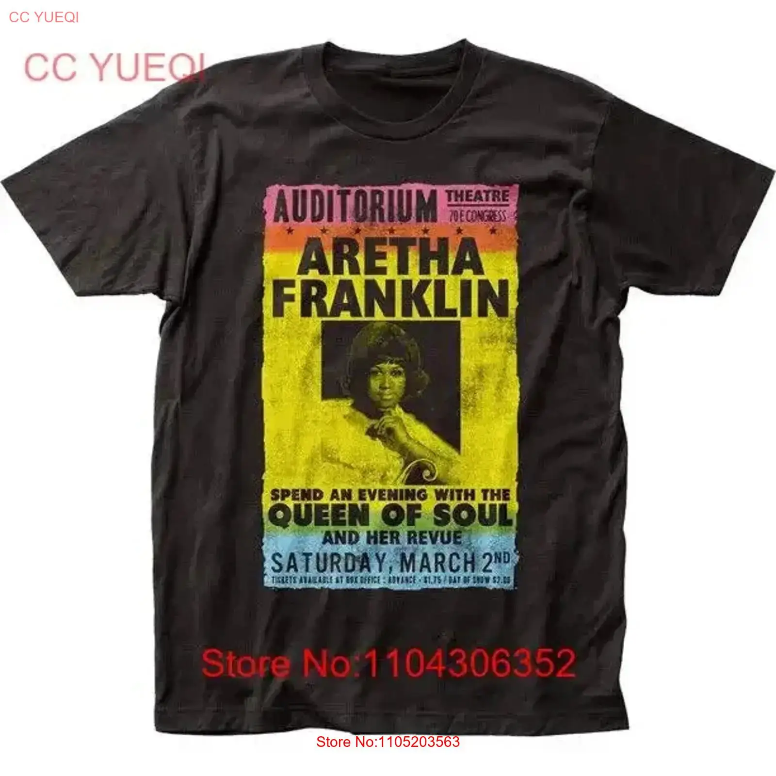 Vintage Fashion Queen - เสื้อยืดผู้ชาย Aretha Franklin Tribute Poster Queen