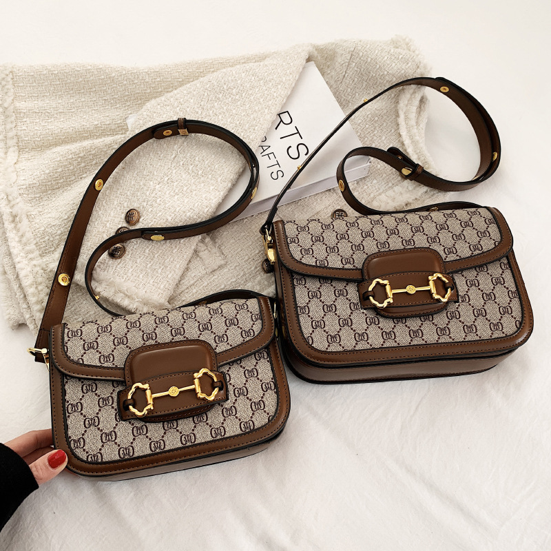 Vintage Fashion Paris - กระเป๋าสะพายข้างหนังแท้สำหรับผู้หญิง ดีไซน์คลาสสิกจากปารีส กระเป๋าสะพายไหล่เดี่ยวยอดนิยมสำหรับผู้หญิง กระเป๋าถือสไตล์วินเทจลำลองทันสมัย