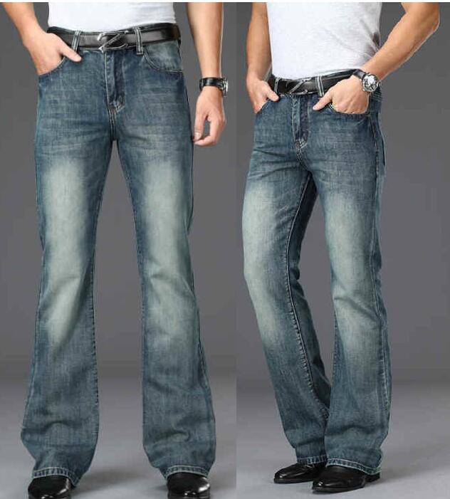 Retro Track Pant - ผู้ชาย Flared กางเกงยีนส์ผู้ชายขากางเกงยีนส์ชายกางเกง Boot Cut ขา