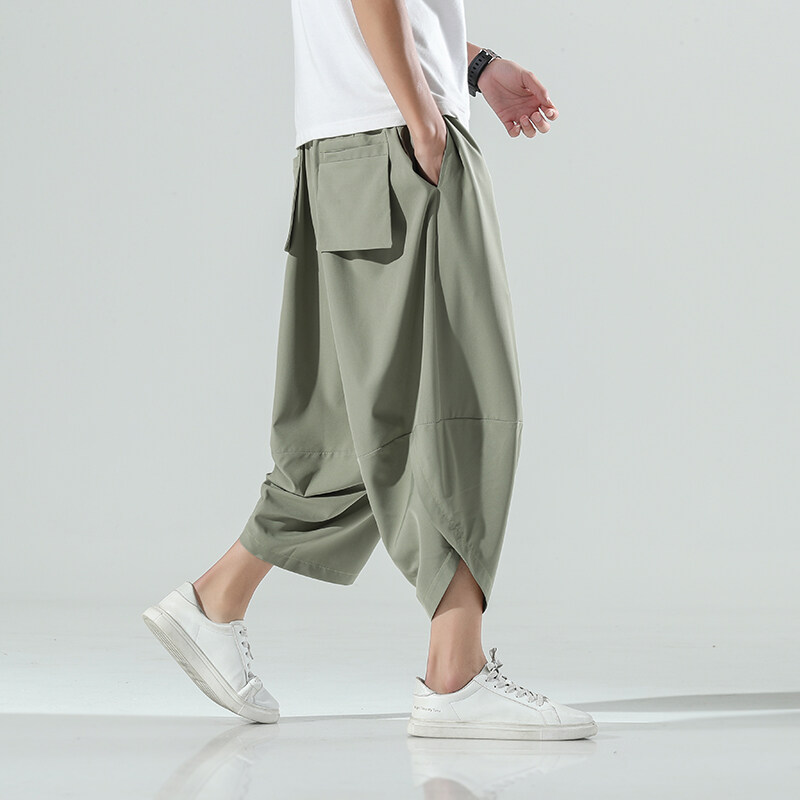 Retro Track Pant - 2026 ฤดูร้อนผู้ชายสไตล์จีนกางเกงฮาเร็มผู้ชายฮาราจูกุสตรีทแวร์กางเกงชายวินเทจสีทึบกางเกงขายาวระดับน่อง