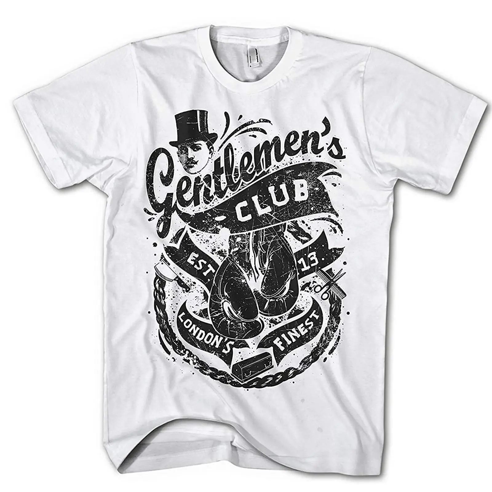 Vintage Fashion London - เสื้อยืดผู้ชาย Gentleman Boxing Club London Punk