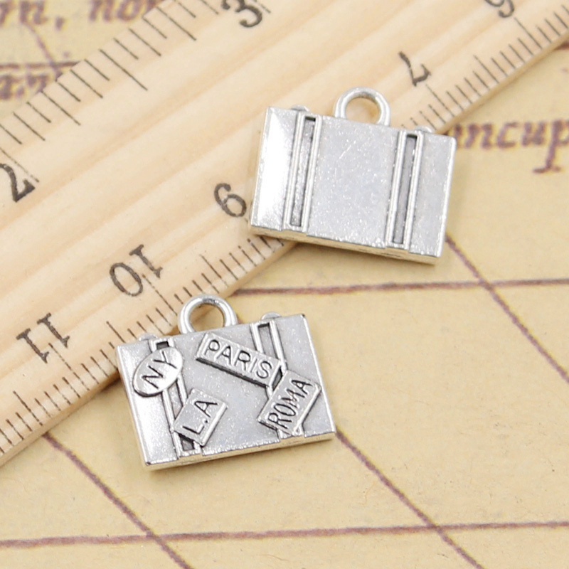 Vintage Fashion Paris - 10pcs Charms กระเป๋าเดินทาง NEW YORK PARIS