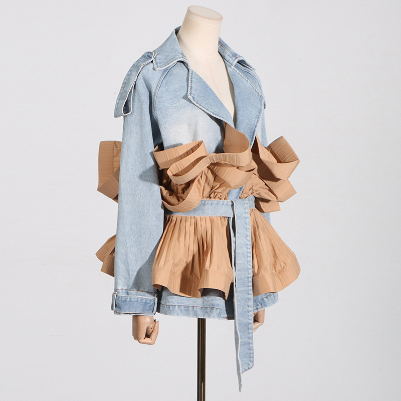 HKSH ฤดูใบไม้ผลิฤดูร้อนใหม่ Ch - Patchwork Jean Jacket บทวิจารณ์และราคา