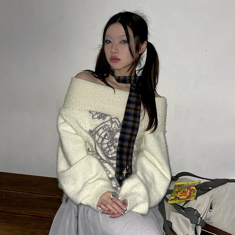 เสื้อไหมพรมปักลายสไตล์ญี่ปุ่น  - Turtleneck Knit 90S บทวิจารณ์และราคา