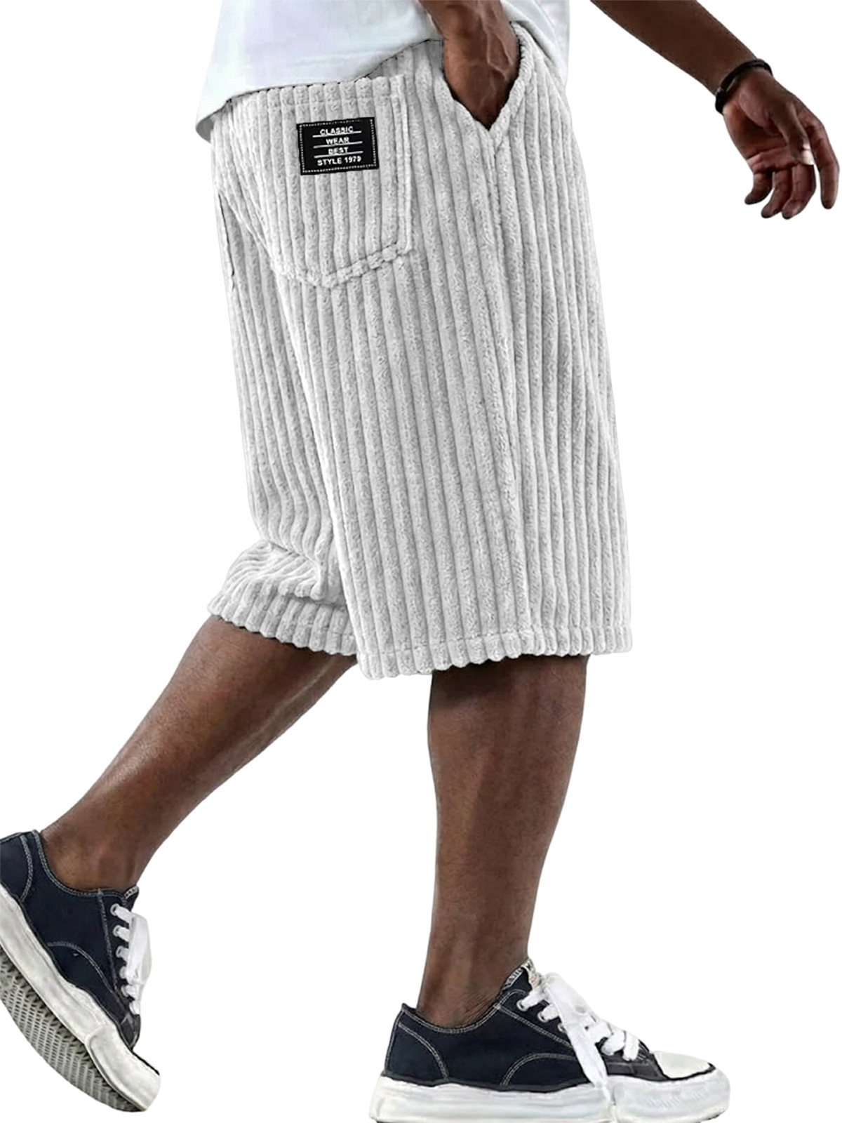 กางเกงขาสั้นผ้าลูกฟูกสำหรับผู้ - Retro Track Pant บทวิจารณ์และราคา