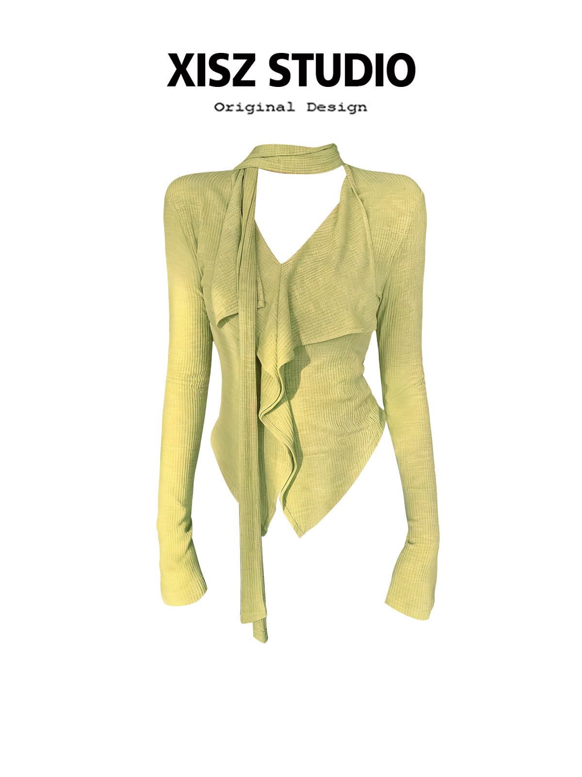 เสื้อยืดผู้หญิงสีเหลืองสไตล์โก - Turtleneck Knit 90S บทวิจารณ์และราคา