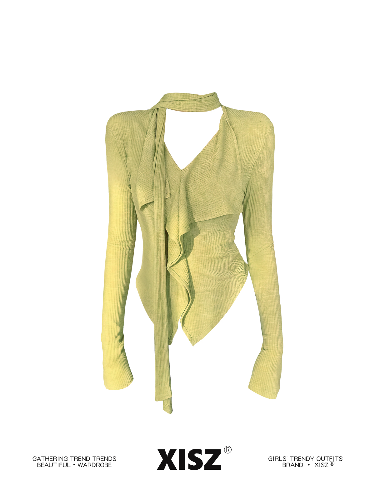 เสื้อยืดผู้หญิงสีเหลืองสไตล์โก - Turtleneck Knit 90S บทวิจารณ์และราคา