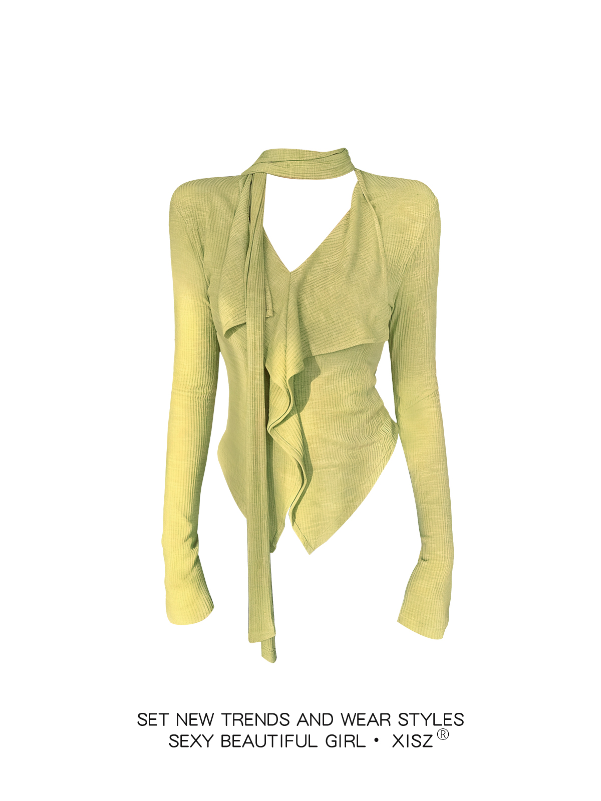 เสื้อยืดผู้หญิงสีเหลืองสไตล์โก - Turtleneck Knit 90S บทวิจารณ์และราคา