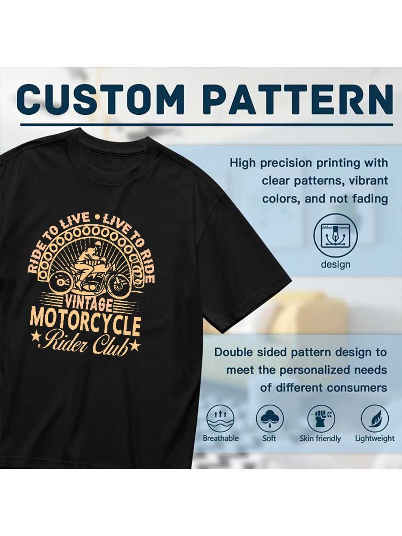 เสื้อยืดลายกราฟิกสโมสรนักขี่มอ - Vintage Fashion Club บทวิจารณ์และราคา