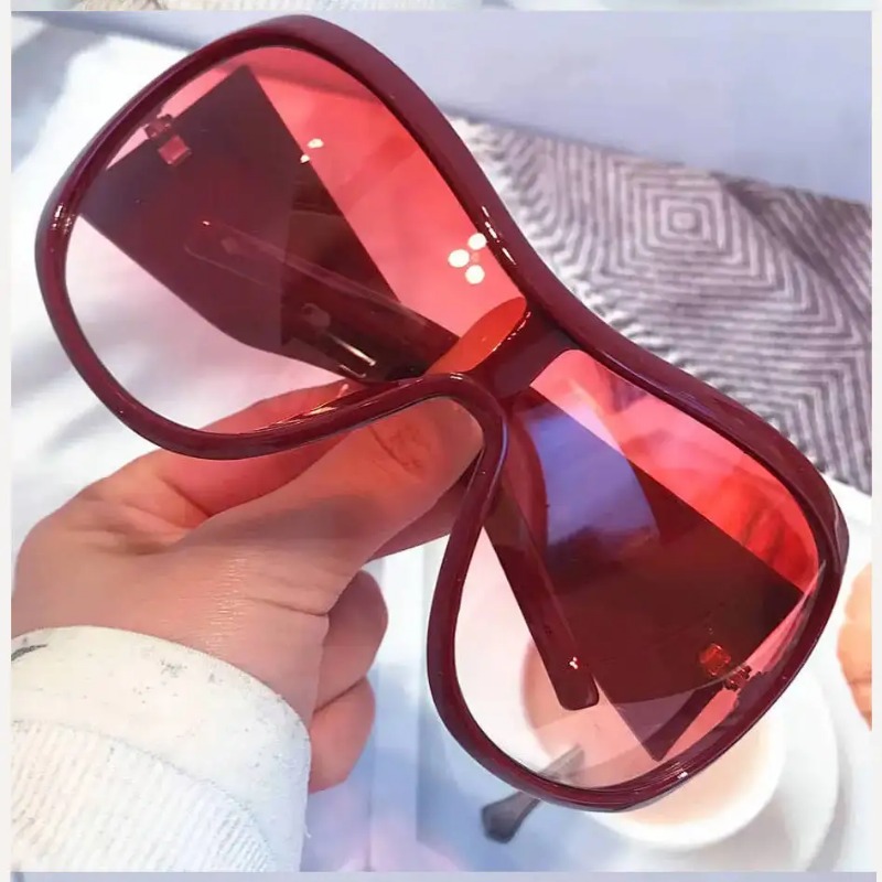แว่นกันแดดทรงเหลี่ยมขนาดใหญ่สไ - Vintage Fashion Female บทวิจารณ์และราคา