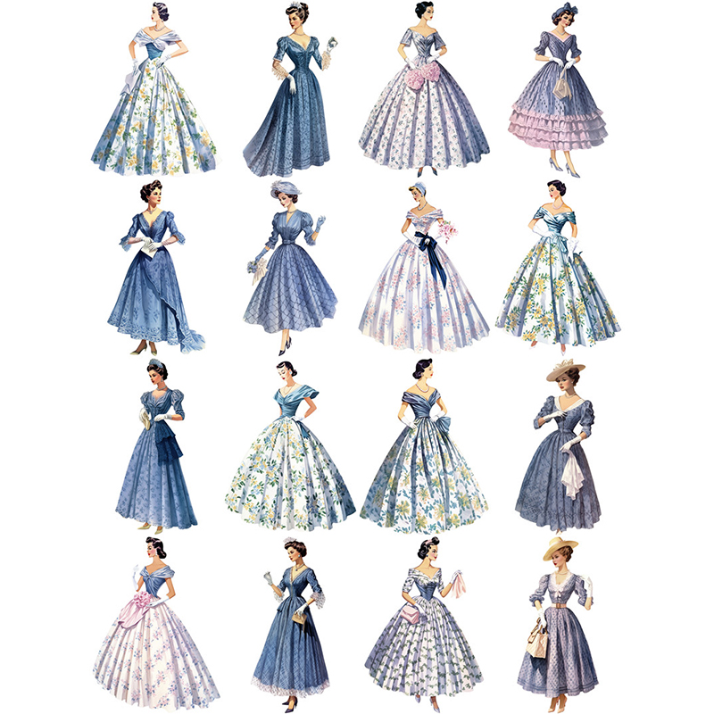 16 ชิ้น/แพ็ค Vintage Retro แฟช - Vintage Fashion Journal บทวิจารณ์และราคา