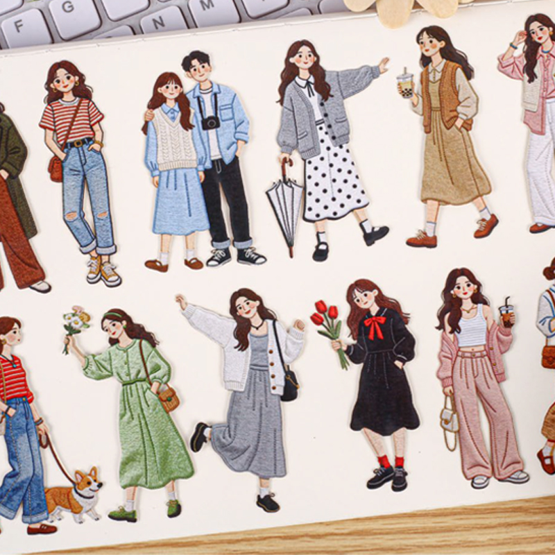 แพ็คสติกเกอร์สาวแฟชั่นสไตล์วิน - Vintage Fashion Journal บทวิจารณ์และราคา