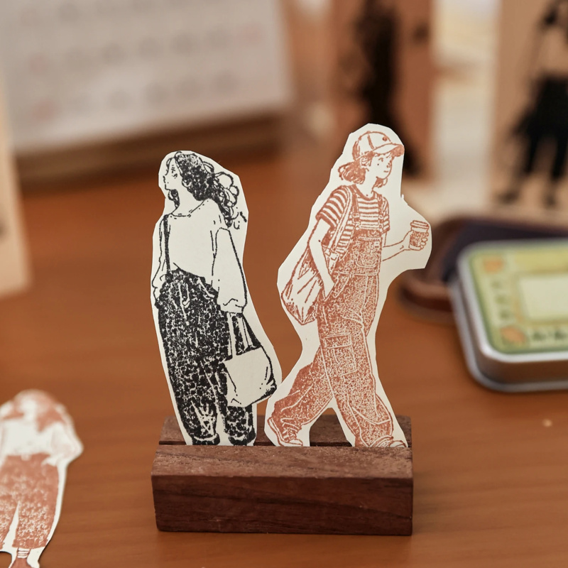 แสตมป์ไม้ลายสาวแฟชั่นสร้างสรรค - Vintage Fashion Journal บทวิจารณ์และราคา