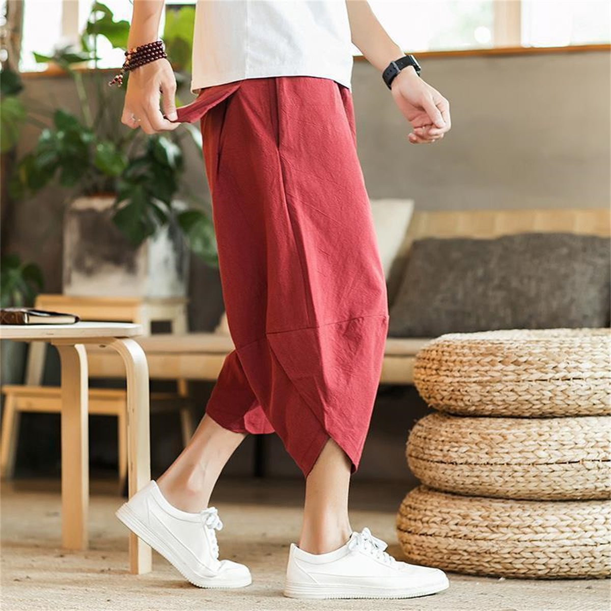 กางเกงฮาเร็มทรงหลวมไซส์ 4XL สำ - Retro Track Pant บทวิจารณ์และราคา