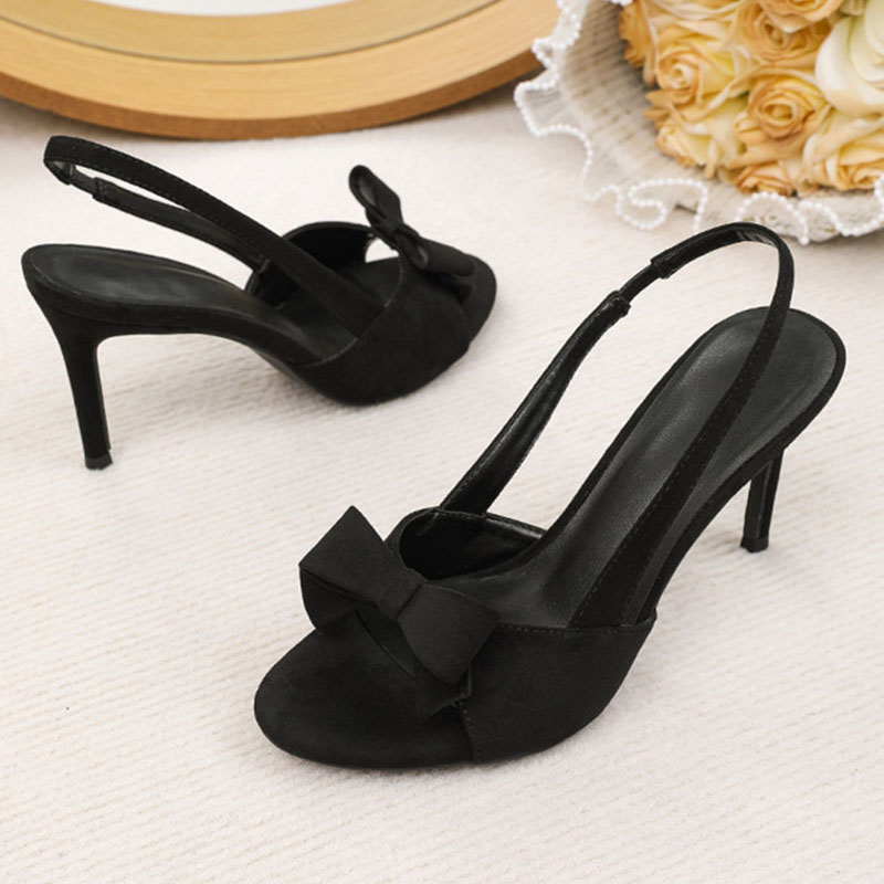 รองเท้าส้นสูงแบบเปิดส้นประดับโ - Vintage Fashion Dress บทวิจารณ์และราคา