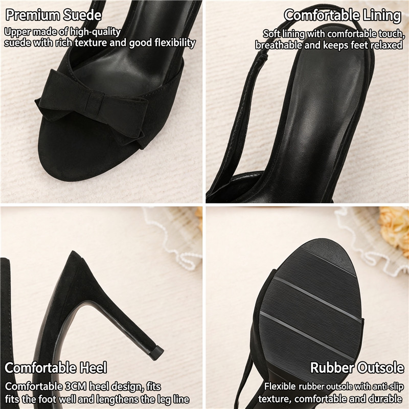 รองเท้าส้นสูงแบบเปิดส้นประดับโ - Vintage Fashion Dress บทวิจารณ์และราคา