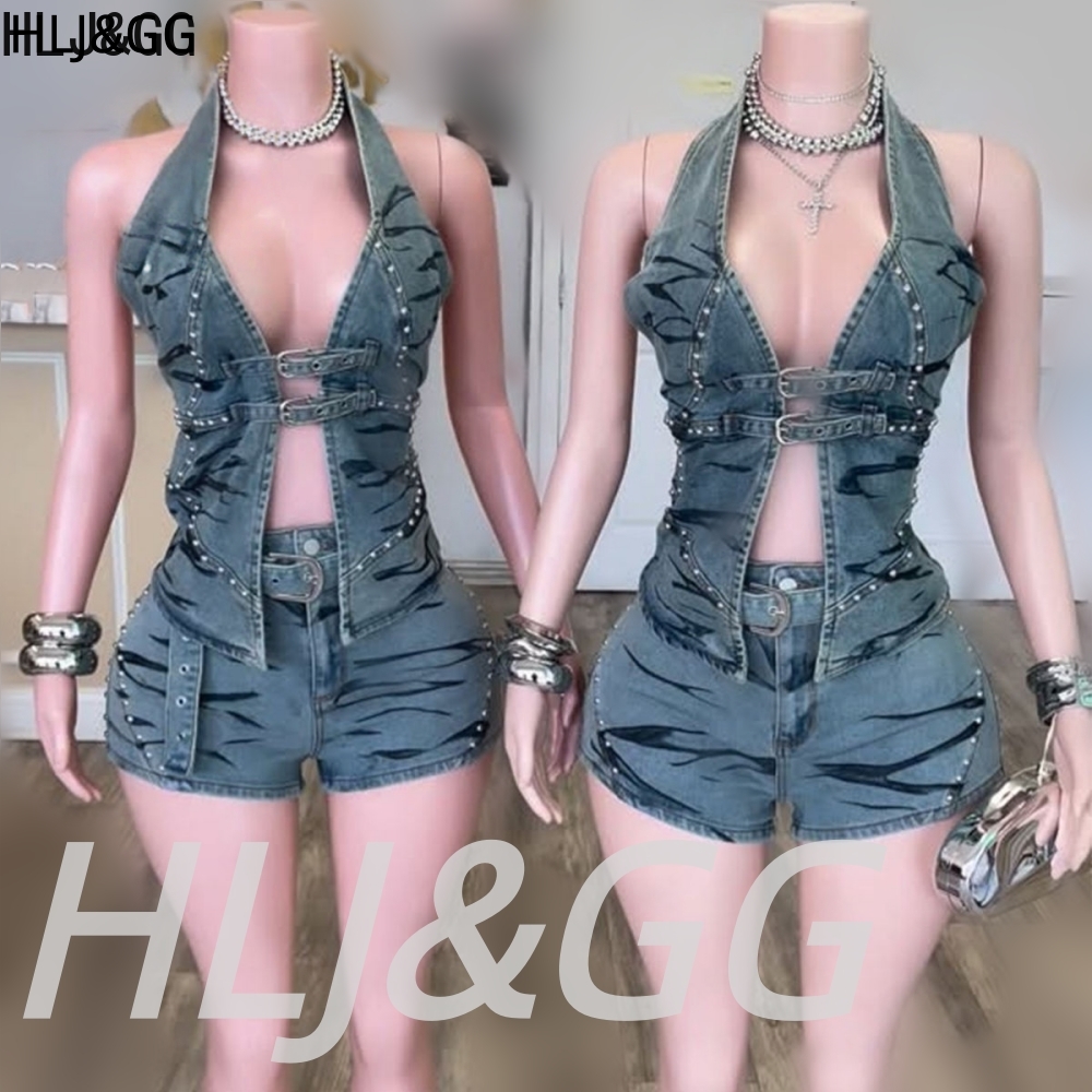 HLJ&GG ชุดเดนิมวินเทจสีน้ำเงิน - Vintage Fashion Club บทวิจารณ์และราคา